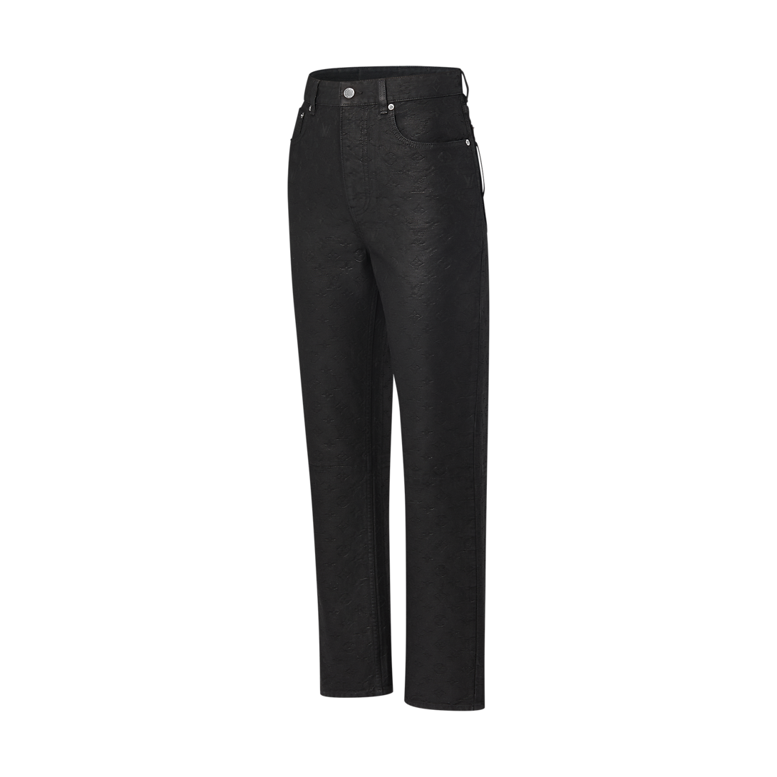 Monogram Jacquard Jeans Luxury Black LOUIS VUITTON